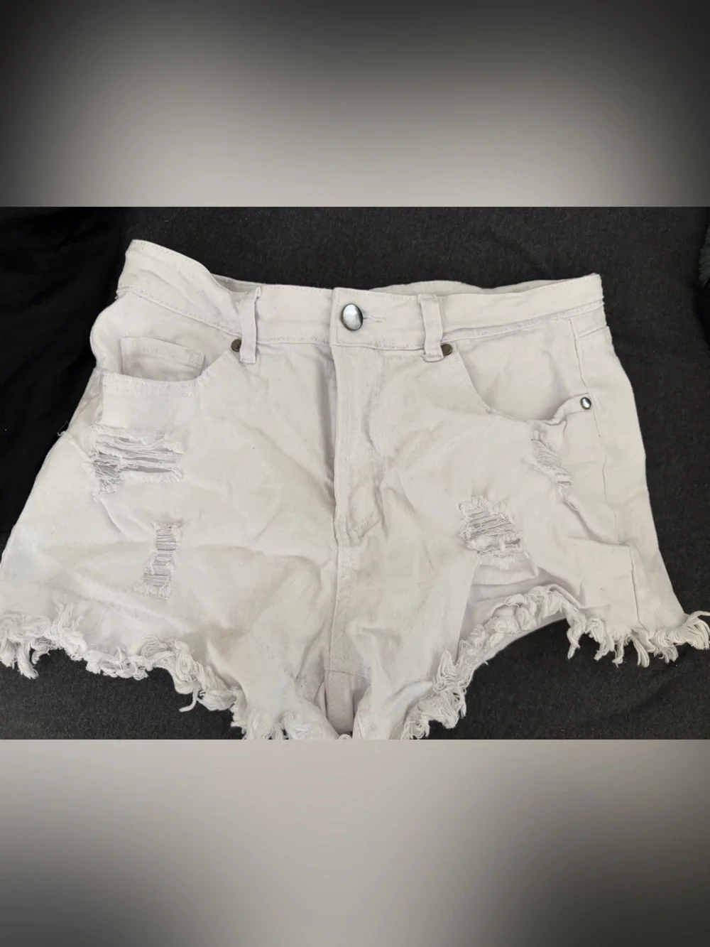 Women’s White Denim Shorts